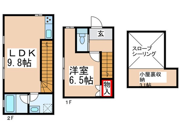 ONE　WAYの物件間取画像